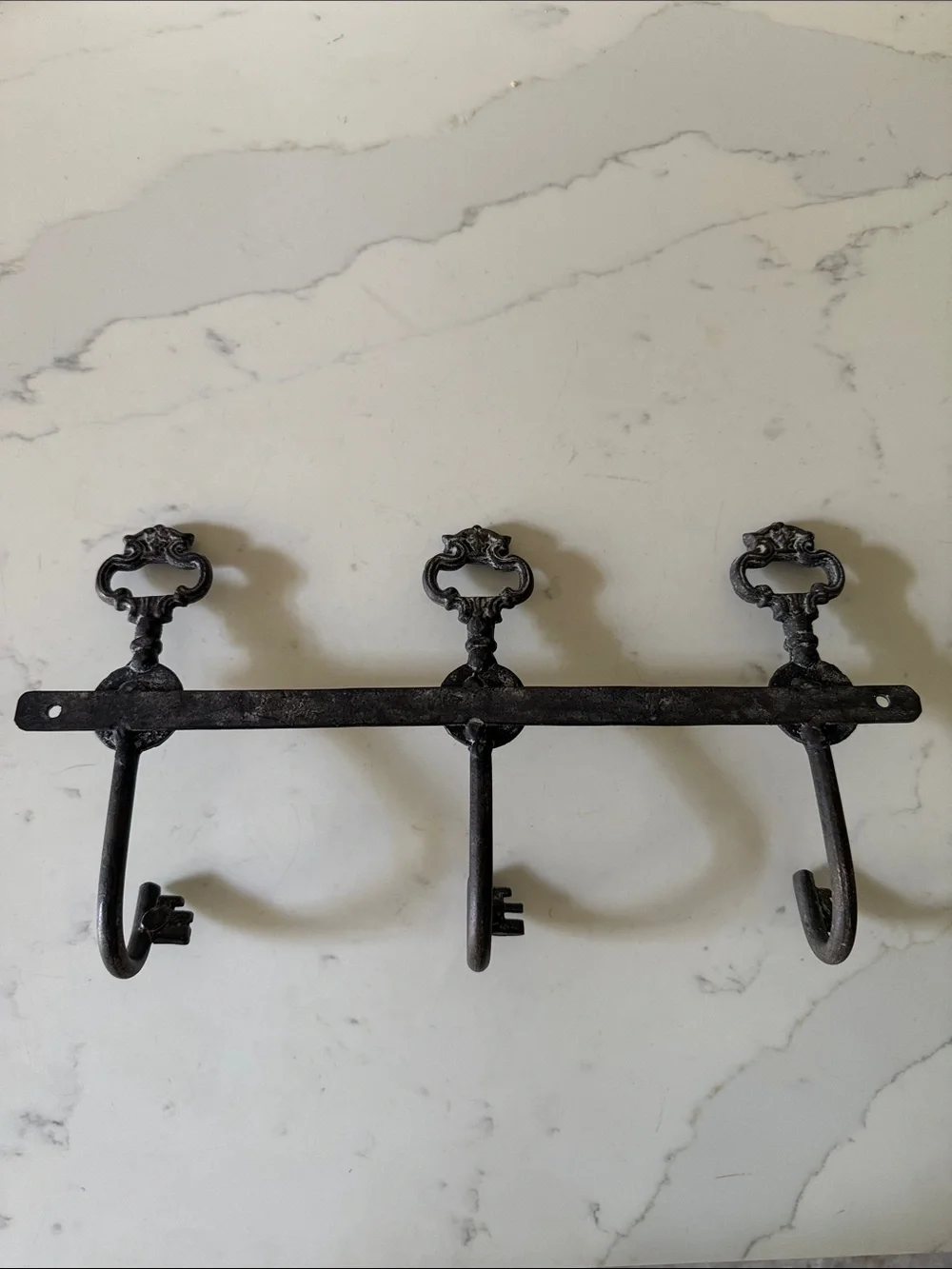 Cast Iron Key Trio Wall Hook Rack